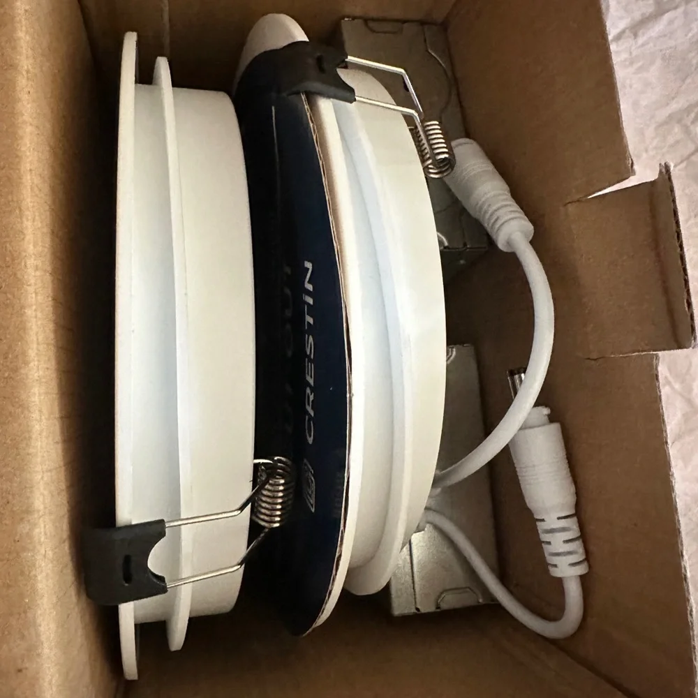 2 CRESTIN Smart WiFi Recessed Lighting 6 Inch LED bluetooth 80W 1000LM